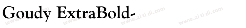 Goudy ExtraBold字体转换